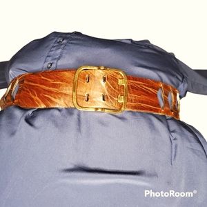 Brave Brown wide women's belt
